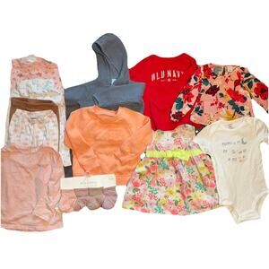 Lot of 12 Girls Clothing 12-18 mo -2T Mixed Carters, LC Waikiki, Cat & Jack More